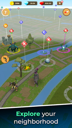 魔法街道：GPS RPG 围棋游戏截图2