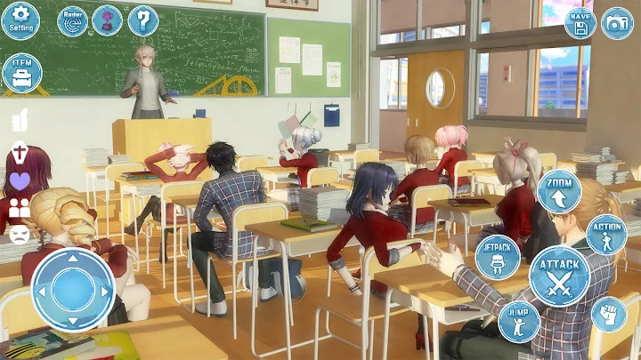 Anime School Girl Dating Sim截图4