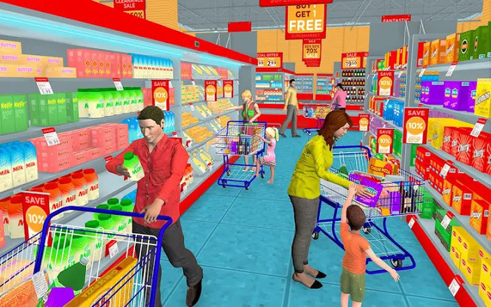 超级市场 杂货 购物 购物中心 家庭 游戏截图3