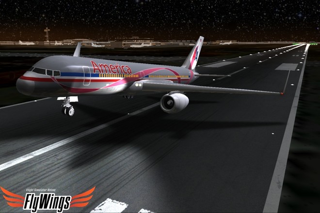 Flight Simulator Night NY Free截图1