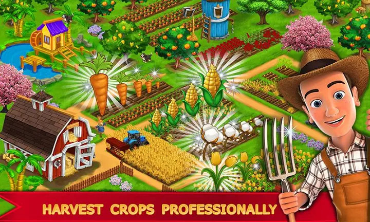 我的农场小镇村庄生活：离线的顶级农场游戏截图2