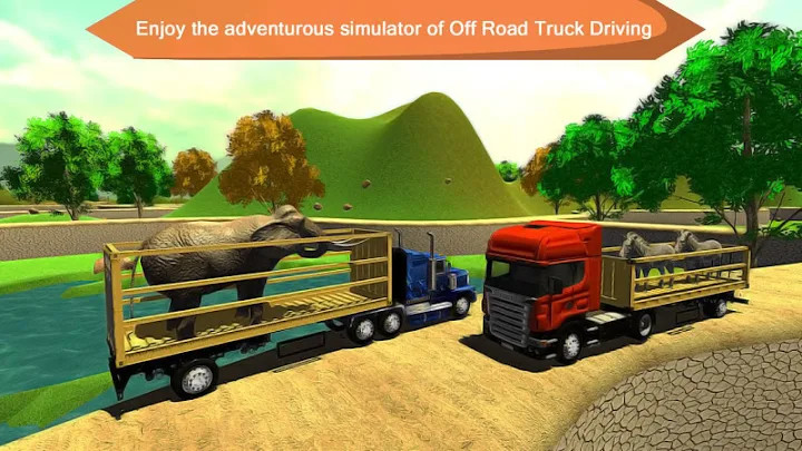越野动物货运卡车拖车驾驶模拟器2018年：在越野丛林驾驶重型卡车截图5