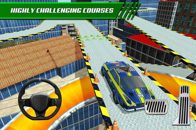 Roof Jumping Car Parking Games截图9