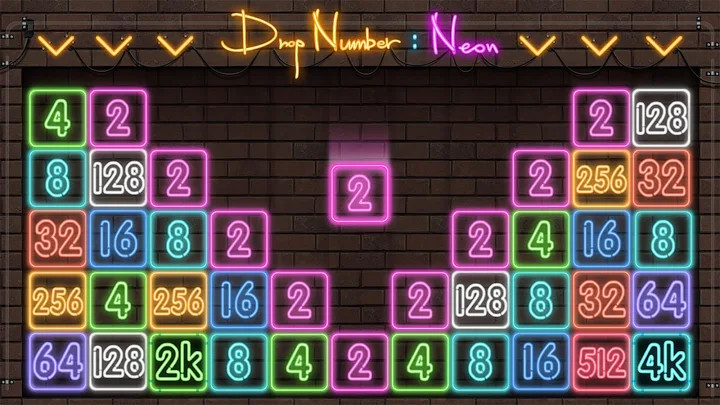 Drop Number : Neon 2048截图2
