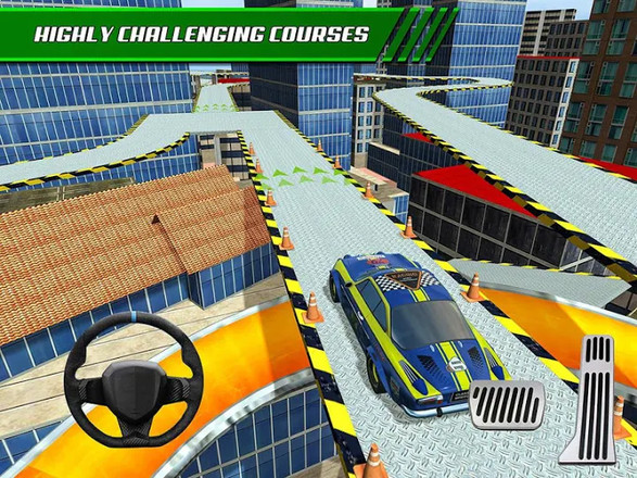 Roof Jumping Car Parking Games截图6