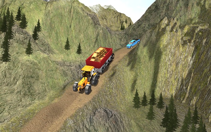 重型拖拉机推车货物：农民模拟器截图2