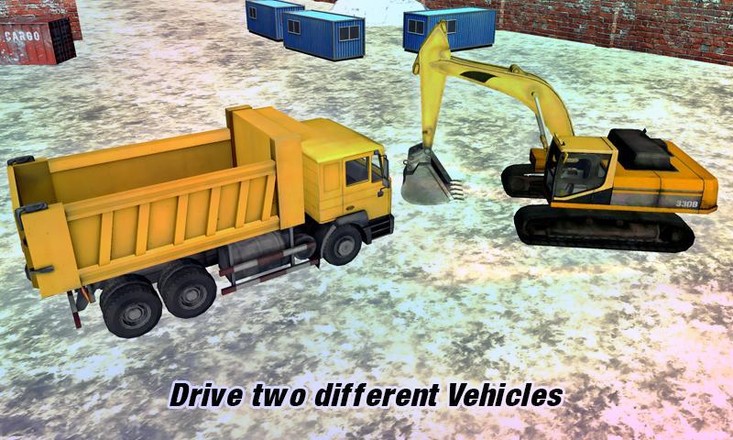 挖掘机雪装载机卡车 3D截图3