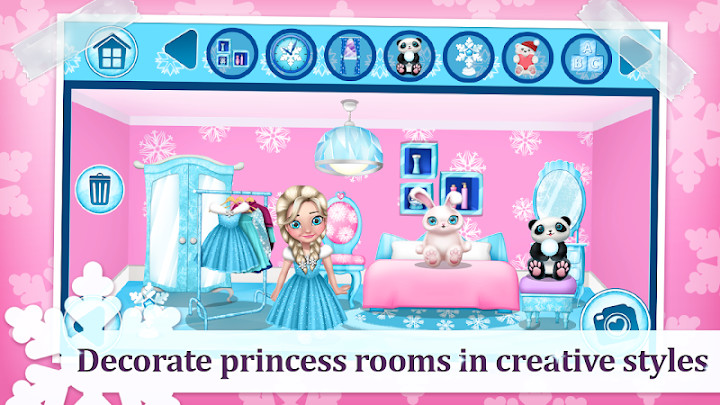 冬季城堡 - 公主游戏与家居装饰截图2
