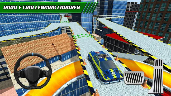 Roof Jumping Car Parking Games截图8