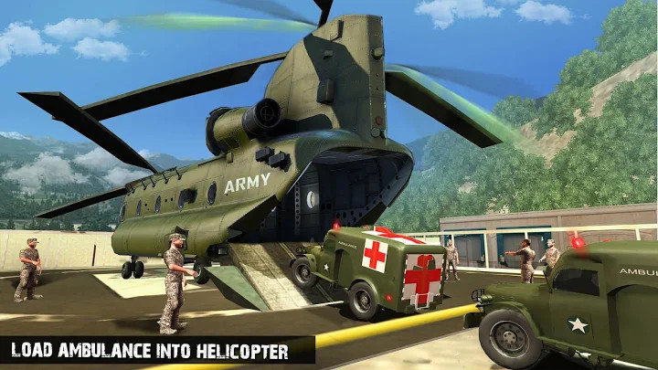 US Army Ambulance Driving Game : Transport Games截图2