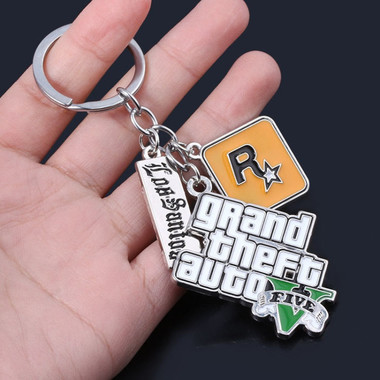 R星GTA侠盗猎车手游戏周边挂件金属钥匙扣