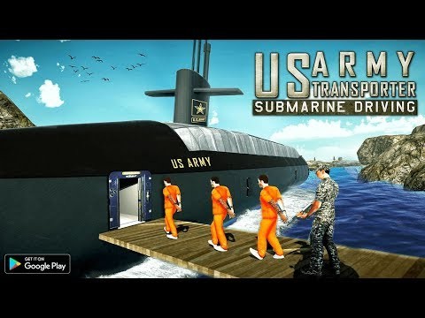 US Army Transporter Submarine Driving Games截图