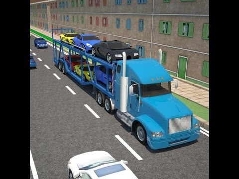 3D汽车运输拖车的卡车截图