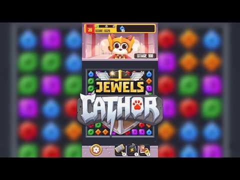 Jewels Thunder Cat Match 3: Lost Temple截图