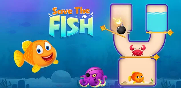 Save the Fish - Pull the Pin Game截图